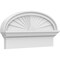Ekena Millwork Elliptical Sunburst Architectural Grade PVC Combination Pediment, 24"W x 12-7/8"H x 2-3/4"P PEDPC024X130ELL01 - alternate 1